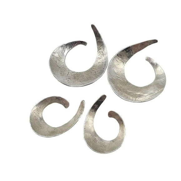 Bettina Sterling Silver Hammered Jewelry Pieces Craftable - Picture 2 of 6